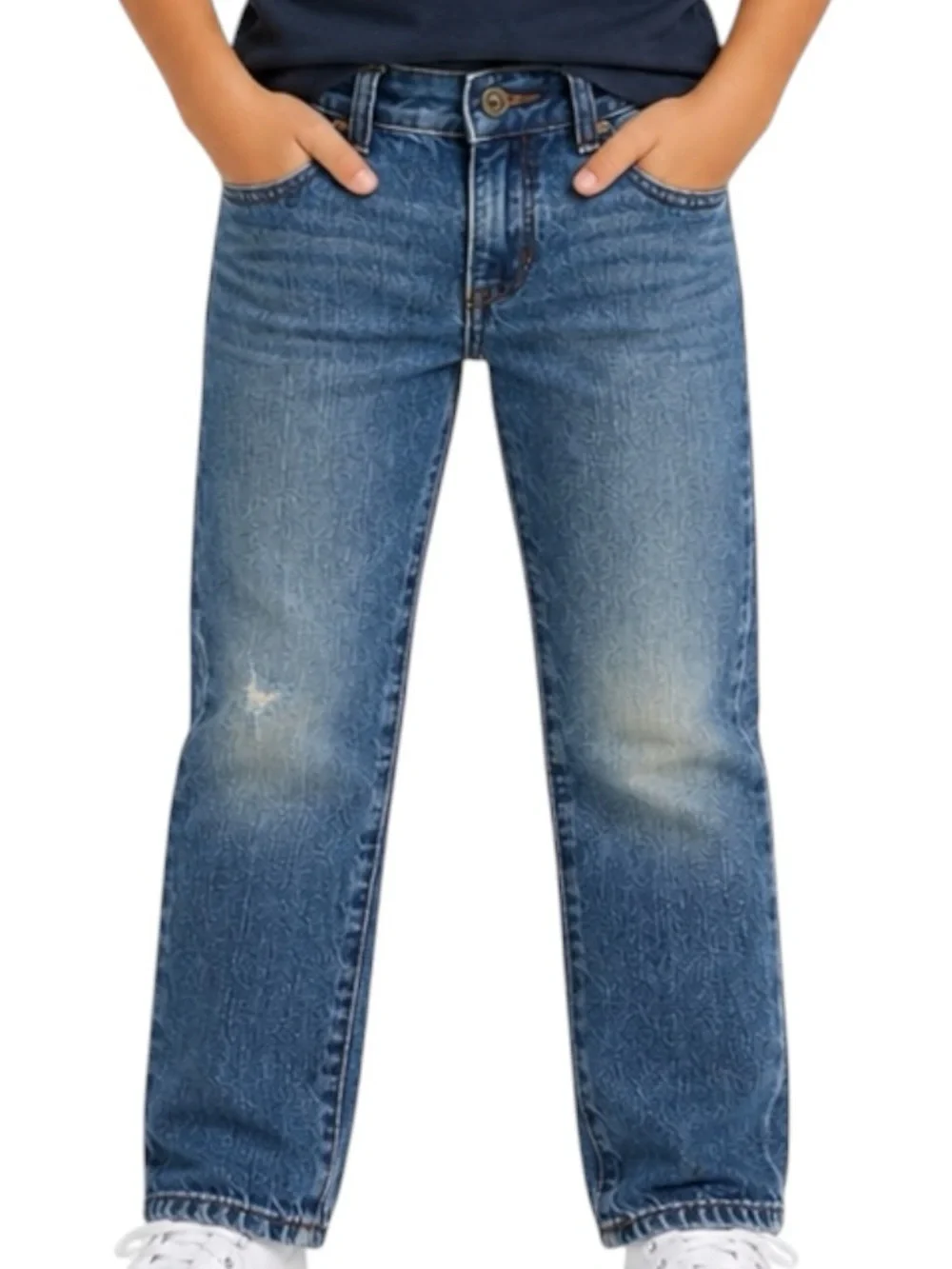 The Children’s Place Boys Straight Leg Jeans Size 6 Medium Wash Adjustable Waist